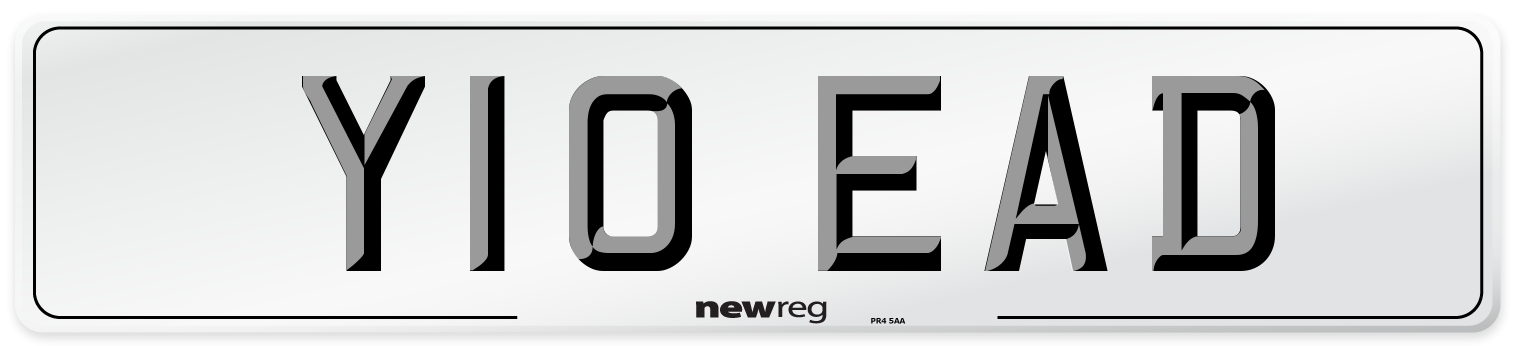 Y10 EAD Number Plate from New Reg
